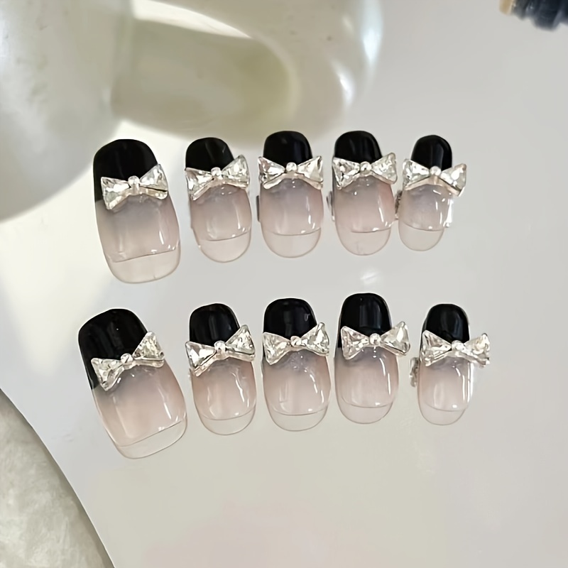 Nail Art Emerald - 10 Stück handgefertigte Nägel zum Aufdrücken,