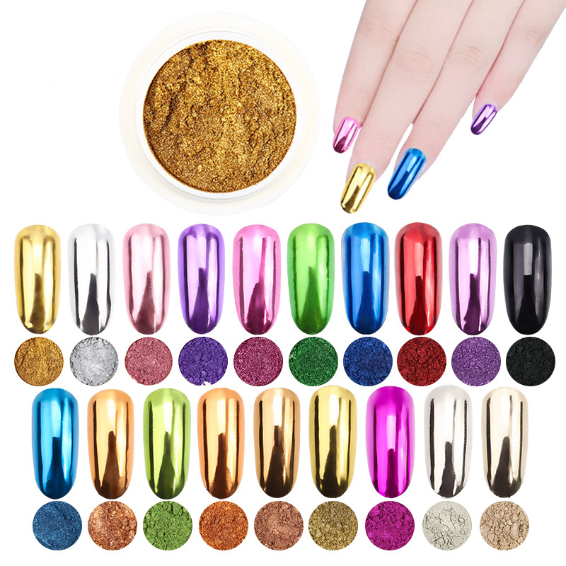 Nail Glitter Chrome - 1Pc 19 Farben Nagel Glitter Spiegel