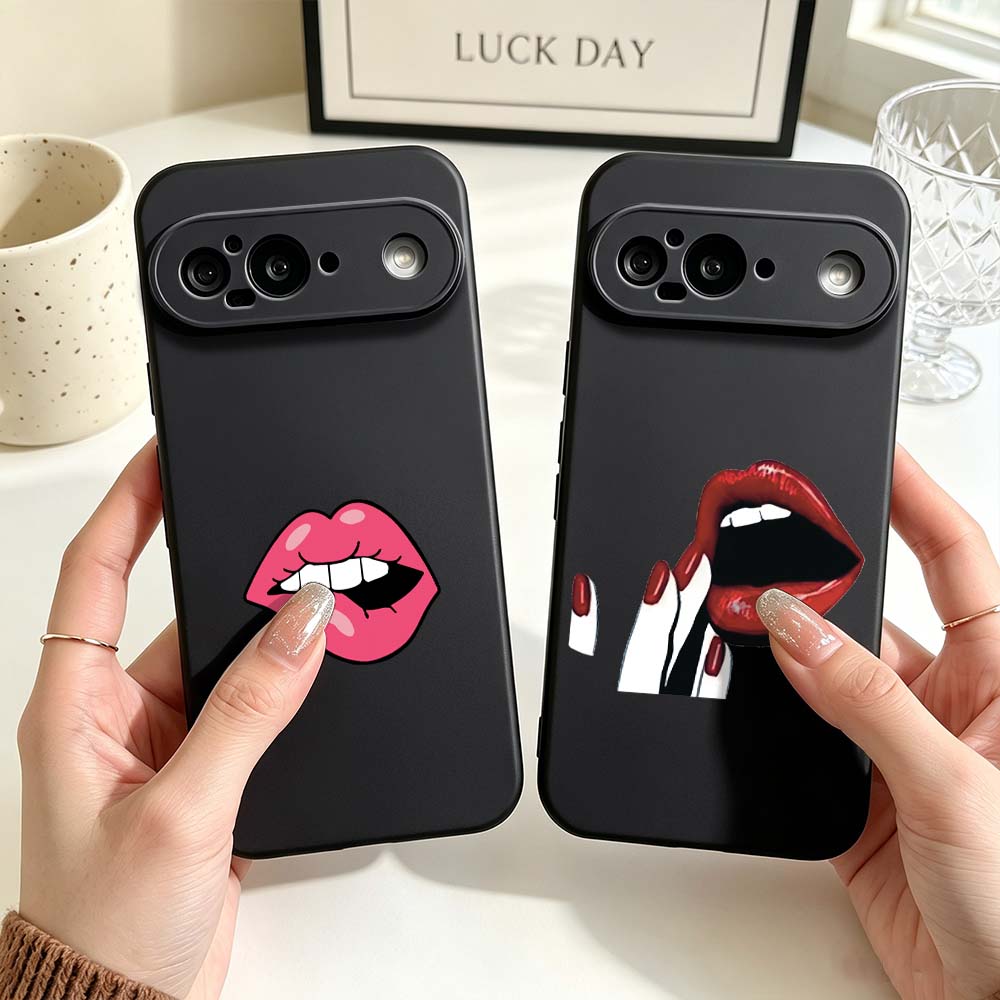 Nail Art Xl - Rote Lippen Nagelkunst Handyhülle für Google