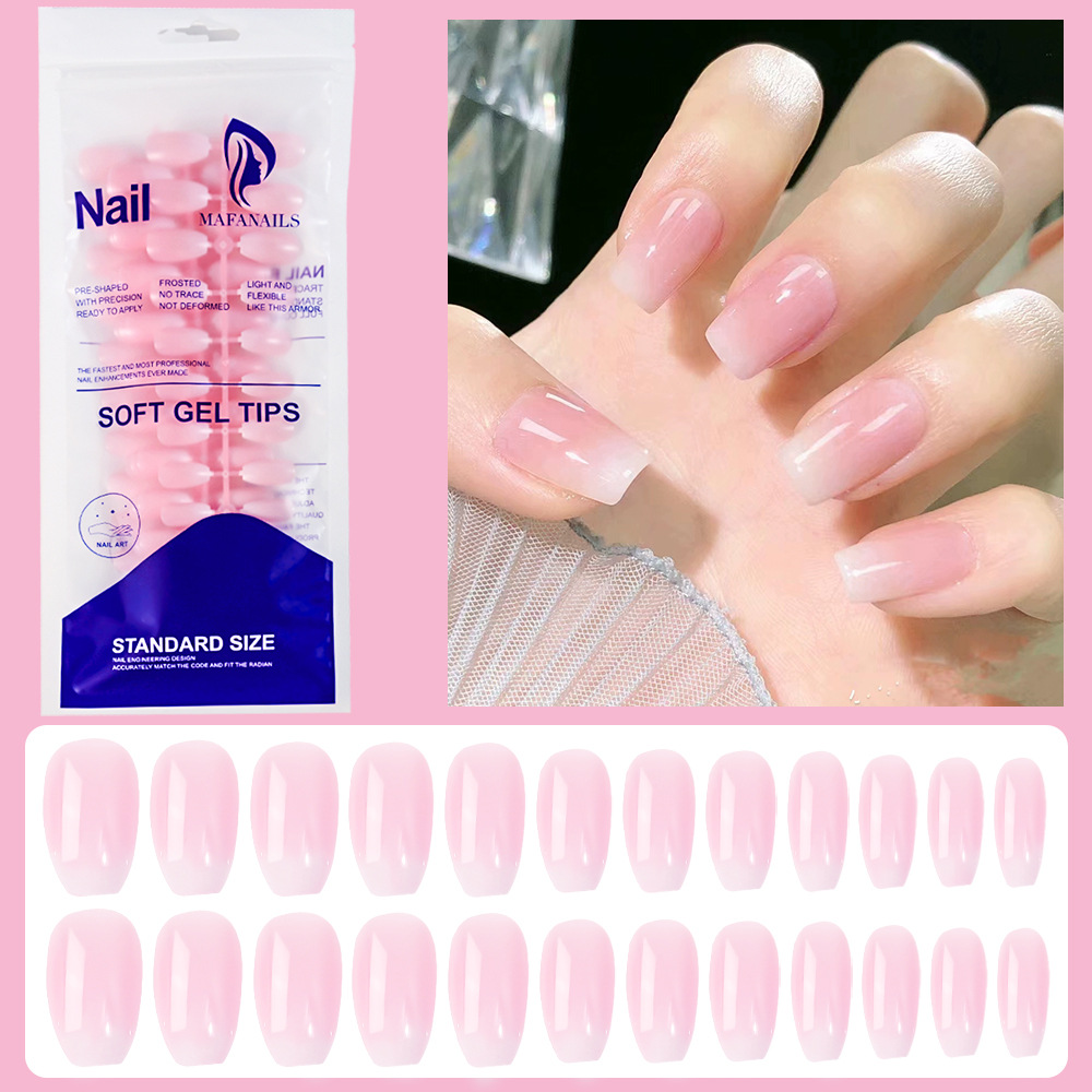 Nail Art Xl - 120 Stück Nude-weiße Kunstnägel, benötigen Klebstoff,