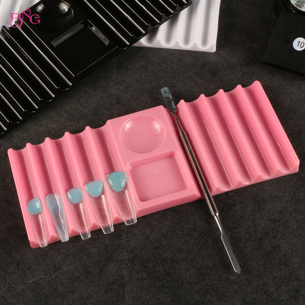 Nail Art Motif - BNG Dual-Form-Halter Kunststoff-Stiftständer für Nagelkunstwerkzeuge Nagelpinsel-Halter