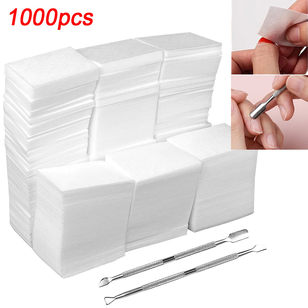 Nail Art Gel Polish - 1000 Stück fusselfreie Nagelreinigungstücher Gel-Nagellackentferner-Pads +