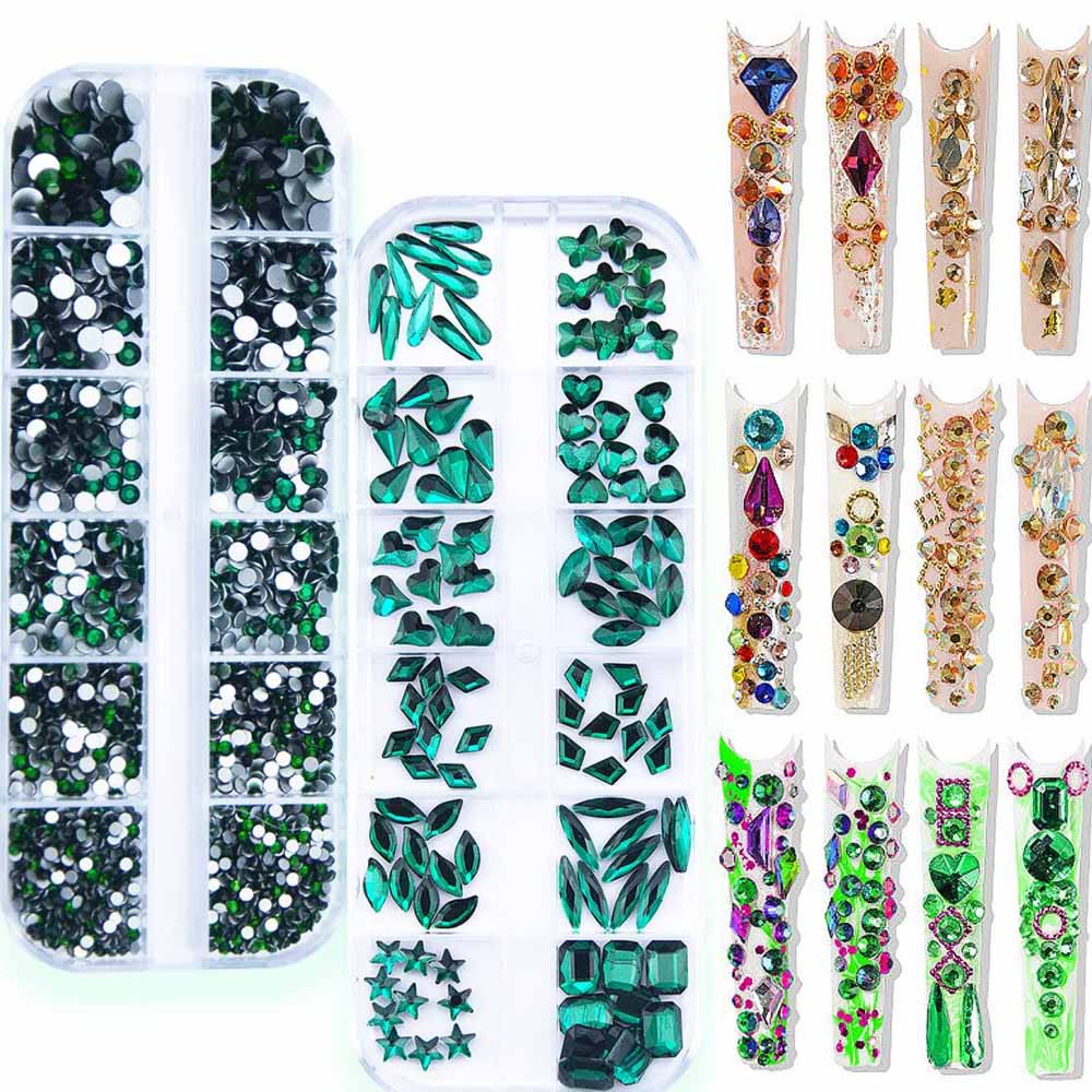 2 Boxen Smaragdgrüne Nagel-Str – Nail Art Emerald Green Bewertung und Preis