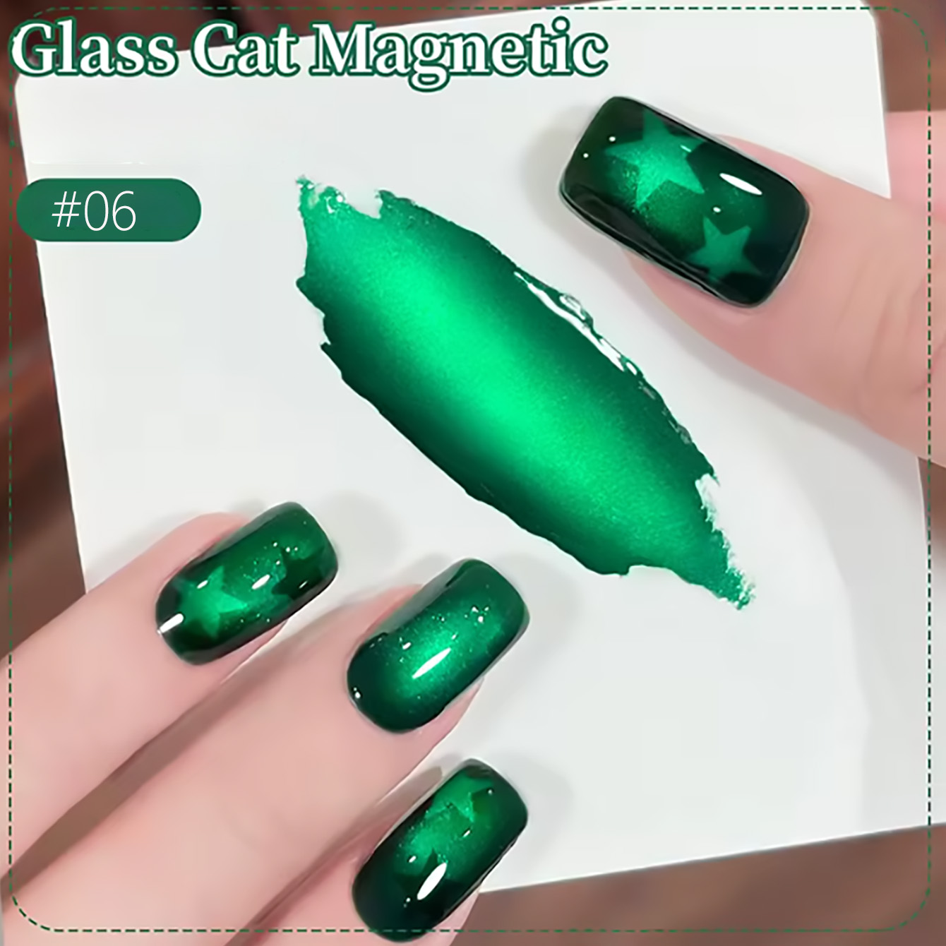 ZH 12ML Smaragdgrüner Magnet-K – Nail Art Emerald Green Bewertung und Preis