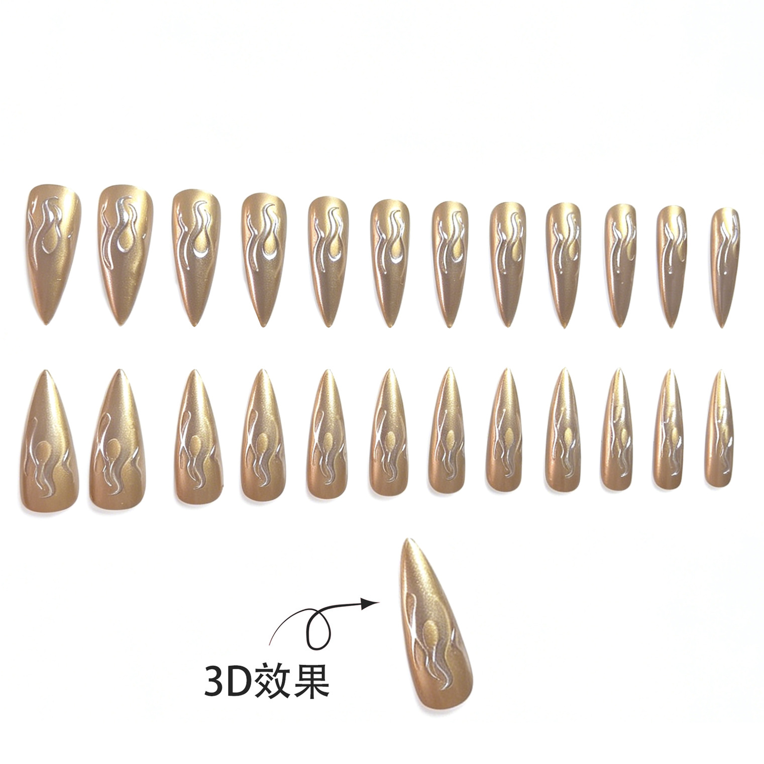 24 Stück 3D Chrom Silber Gold  – Nail Glitter Chrome Bewertung und Preis