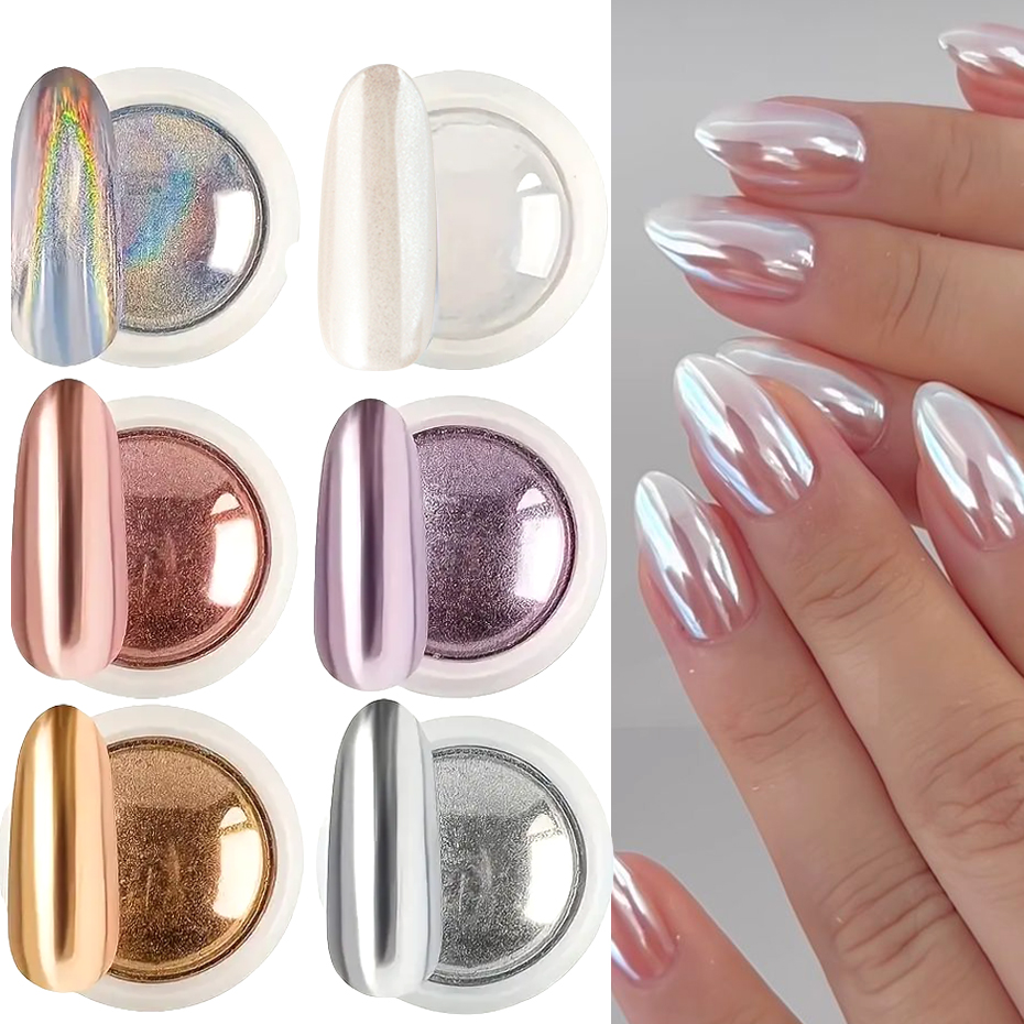 6 Stück Chrom-Spiegel Weißes N – Nail Glitter Chrome Bewertung und Preis