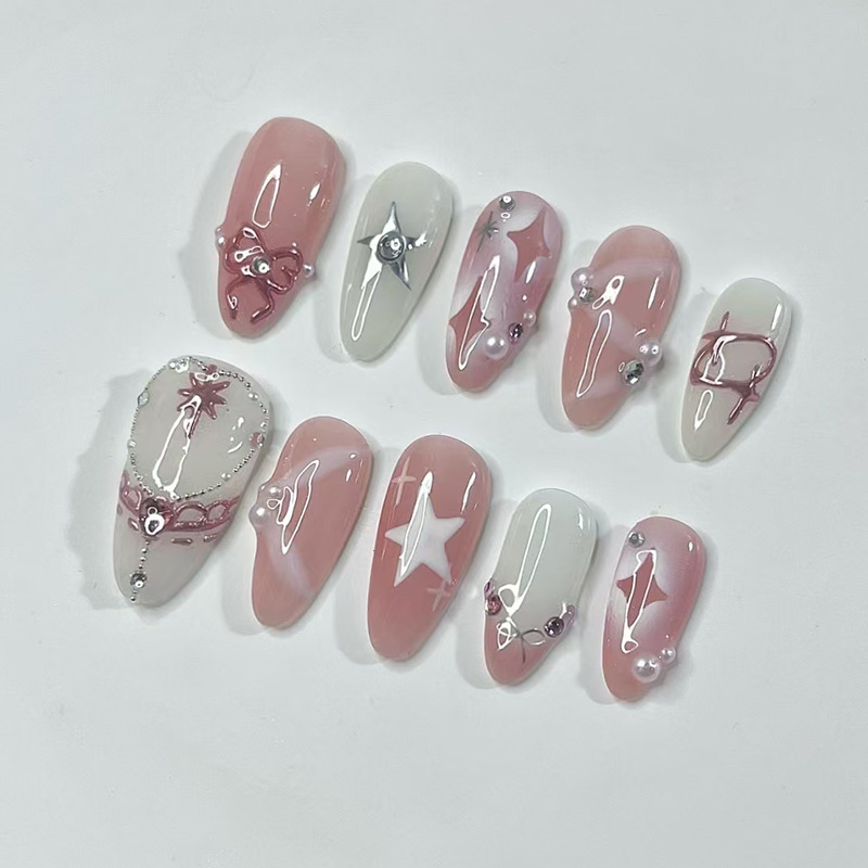 24-teiliges kurzes Mandel-Näge – Nail Art Aesthetic Bewertung und Preis