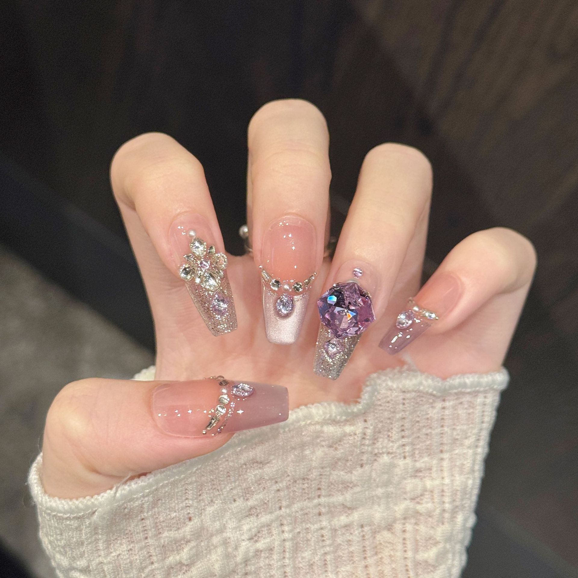 10 Stück reine handgepresste S – Nail Art Emerald Bewertung und Preis