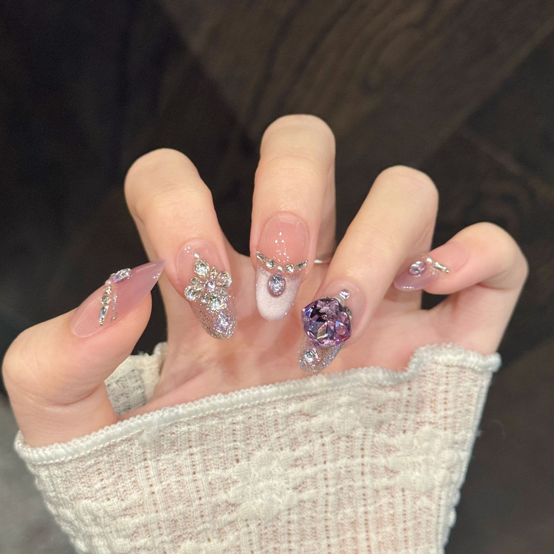 10 Stück reine handgepresste S – Nail Art Emerald Bewertung und Preis