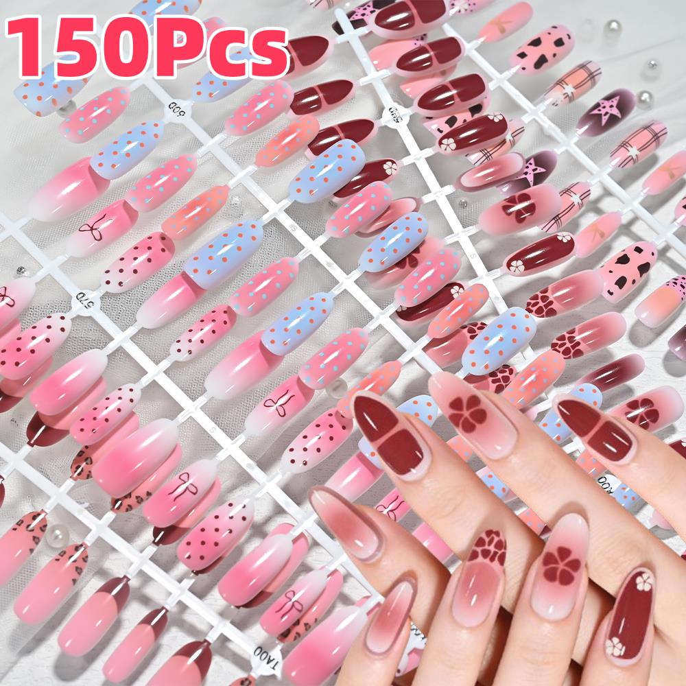 150 Stück Rosa-Blau Ombré Leop – Nail Art Aesthetic Bewertung und Preis