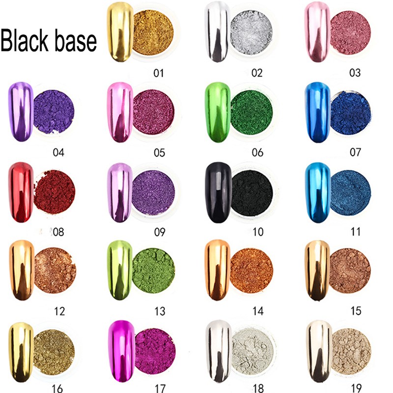1Pc 19 Farben Nagel Glitter Sp – Nail Glitter Chrome Bewertung und Preis