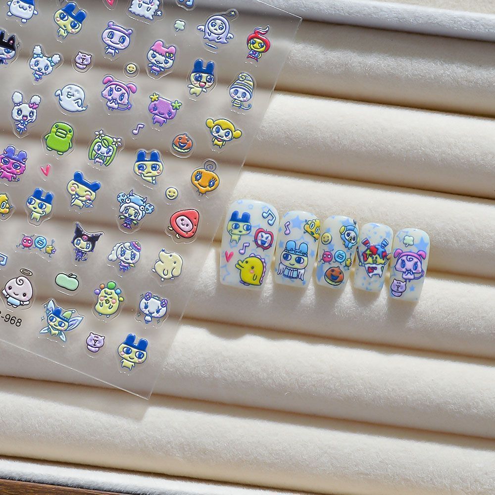 Tamagotchi Cartoon 3D-Reliefau – Nail Art Motif Bewertung und Preis