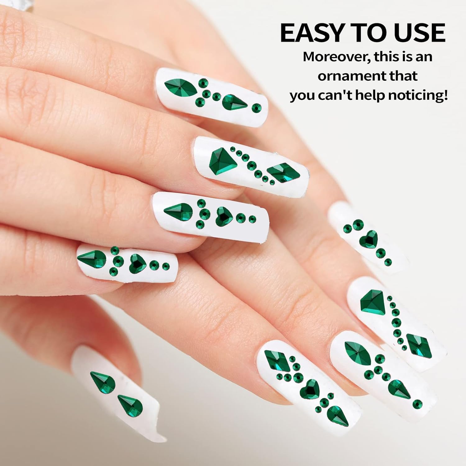 12-Gitter-Smaragd-Nagel-Strass – Nail Art Emerald Green Bewertung und Preis