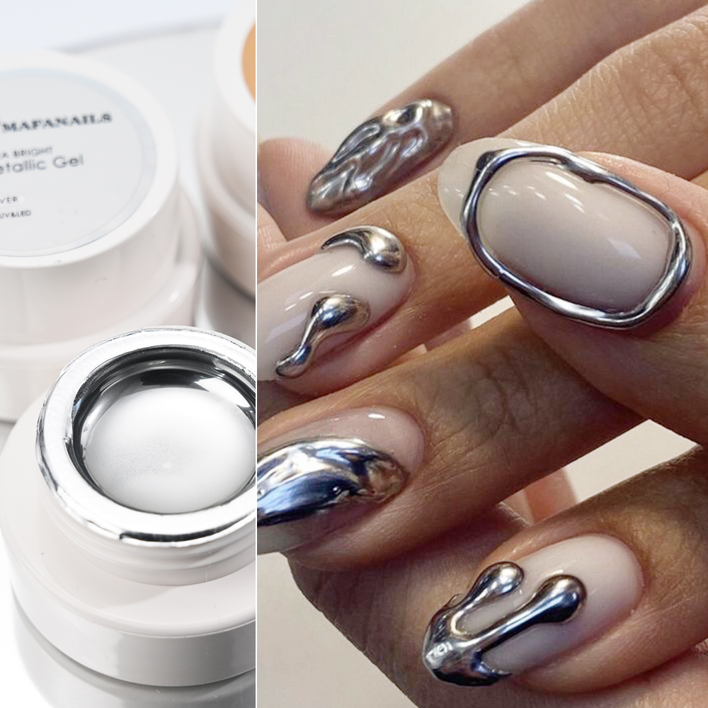 5ml Silber Gold Metallic Gel N – Nail Glitter Chrome Bewertung und Preis