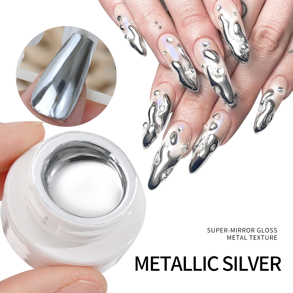 5ml Silber Gold Metallic Gel N – Nail Glitter Chrome Bewertung und Preis