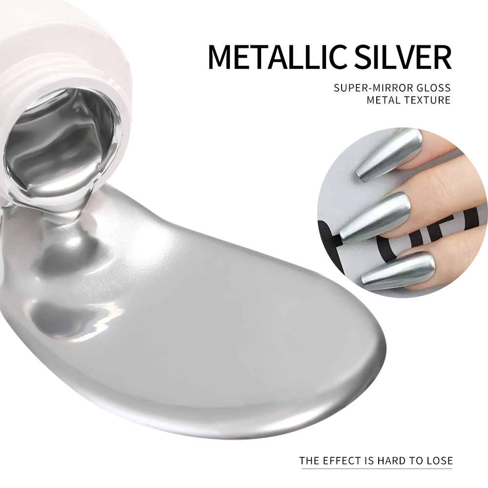 5ml Silber Gold Metallic Gel N – Nail Glitter Chrome Bewertung und Preis