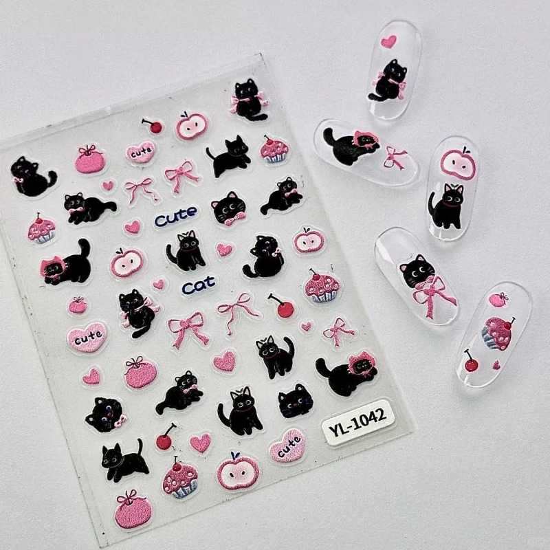 Niedlicher Cartoon-Schleifen-S – Nail Art Motif Bewertung und Preis