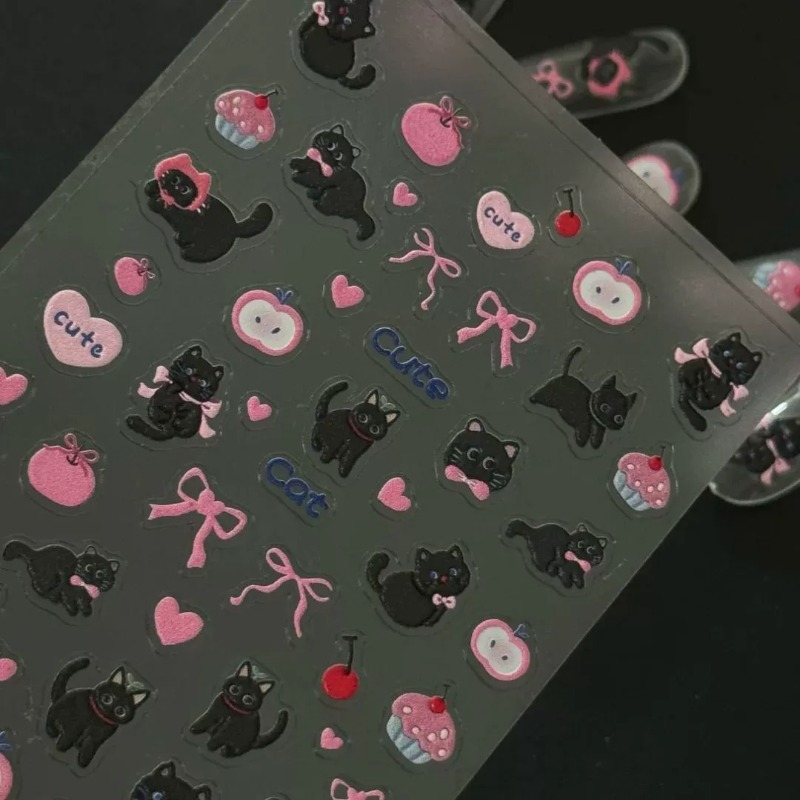Niedlicher Cartoon-Schleifen-S – Nail Art Motif Bewertung und Preis