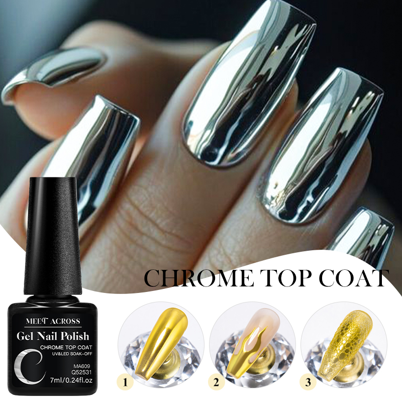 7ML Chrome Top Coat für Spiege – Nail Glitter Chrome Bewertung und Preis