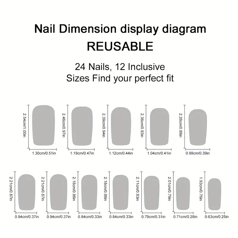 24 Stück mittelgroße, matti er – Nail Art Aesthetic Bewertung und Preis